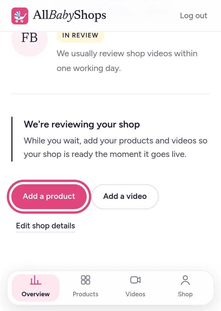 Your shop is in review