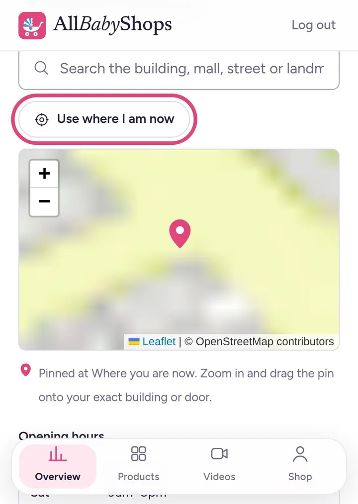 Pinning the shop on the map
