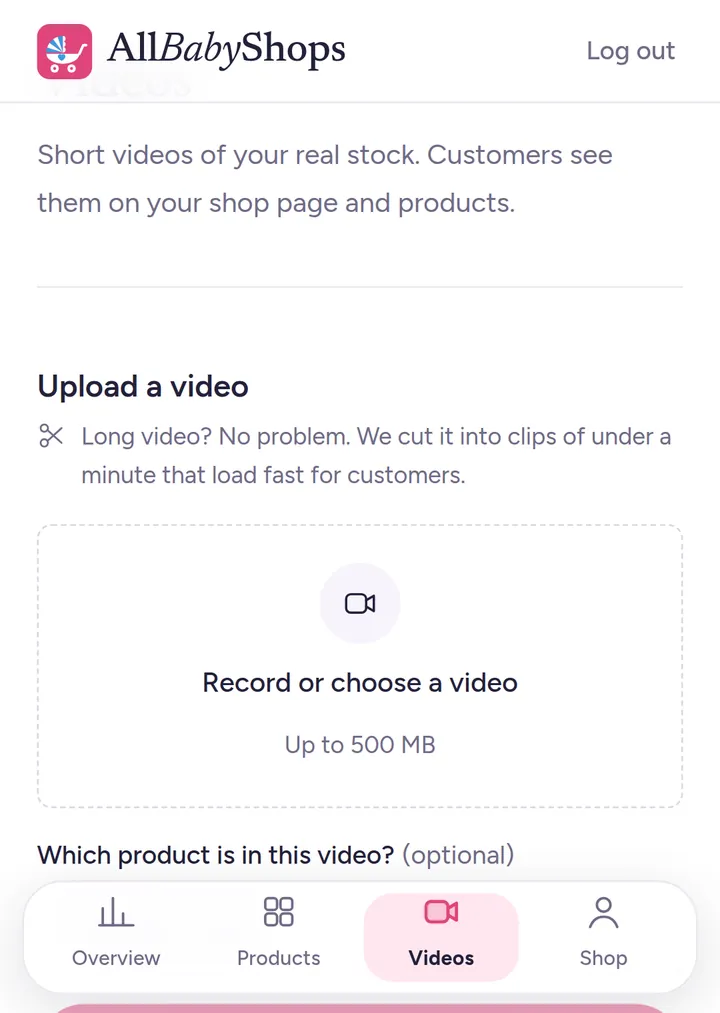 Uploading a video